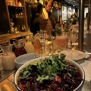 Water boiled fish with our two servers