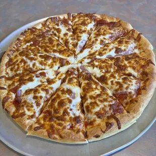 Large 10. Pepperoni &amp; Canadian Bacon Pizza. The best!3