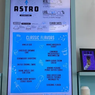 the menu