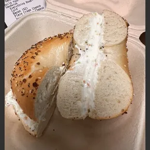bagel and cream cheese