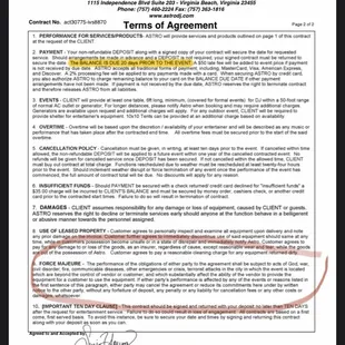 The contract with the Force Majeure clause which was not honored.