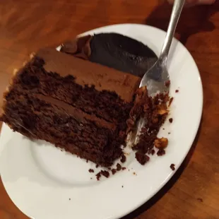 A lot of chocolate cake