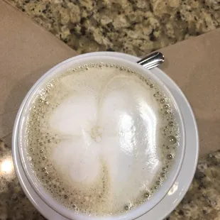 a cup of cappuccino