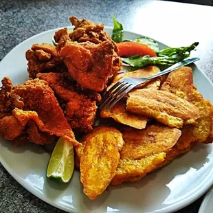 a plate of fried food