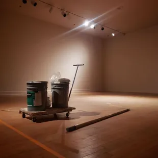 Preparing for a new exhibit