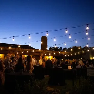 a large group of people at a party