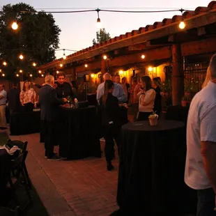 a group of people at a party