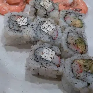 FRESH MADE SUSHI PLATE WAS FULL TO START WITH