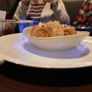Flaming sushi plate