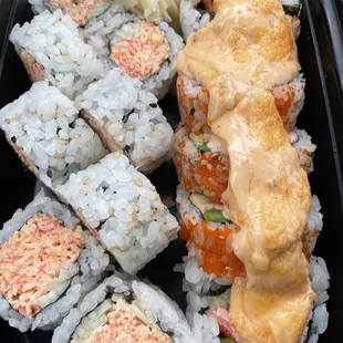 Spicy Crab Roll and Lobster Roll