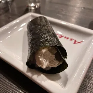 Blue crab hand roll
