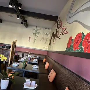 interior, sushi and sashimi