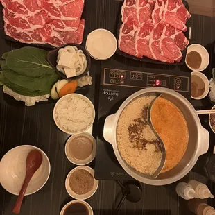 a variety of ingredients on a table