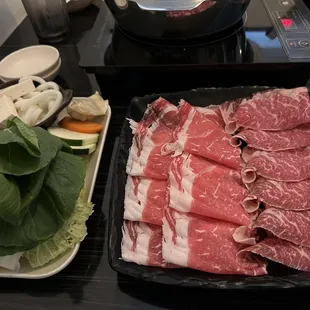 Kal Bi and Ribeye selection