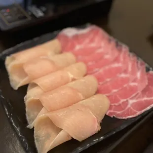 Chicken and pork set ($22.95)  IG: @ohmyono