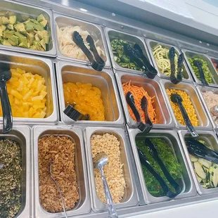 a variety of salads