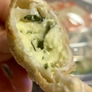 Spinach Cheese Deep Fried Wontons; Enjoyed them!