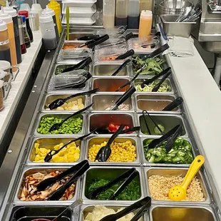 Ingredients are all fresh and the station is clean