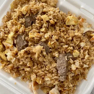 Combination hibachi fried rice