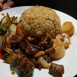 Hibachi steak and scallops