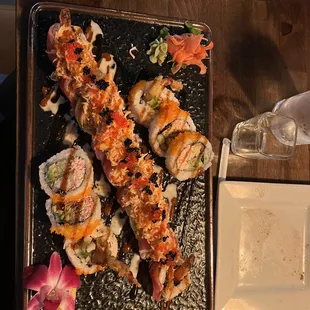 Hiroshima and Spider rolls