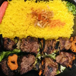 Shish kabob dinner