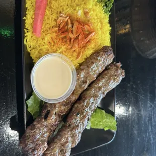 Shish kafta lunch