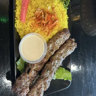 Shish kafta lunch