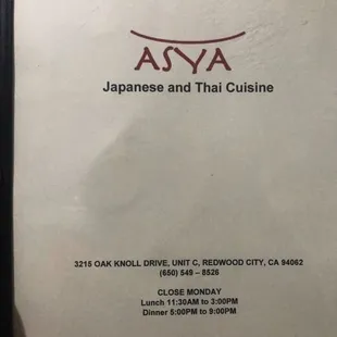 Kaigan or Asya is the same. Served Japanese and Thai food.