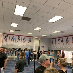 Cheerleaders' locker room