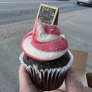 Peppermint cupcake