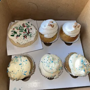 a box of cupcakes