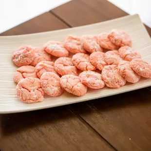 Strawberry Crinkle Cookies