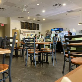 the interior of the restaurant