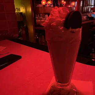 Cookies and cream boozy milkshake