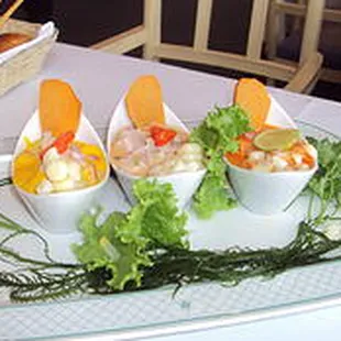 a platter of appetizers