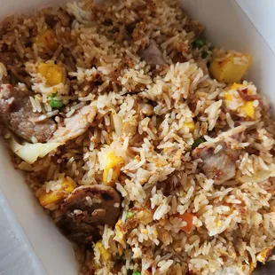 Mango Fried Rice with pork (5 stars).