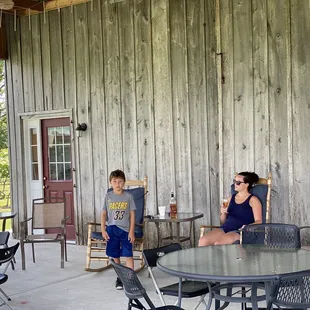 outside