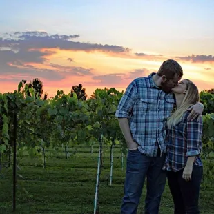 David and Lisa. Beautiful sunsets At The Barn Winery.