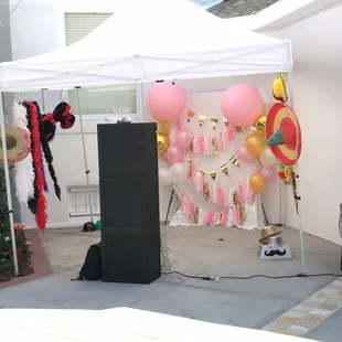Open air booth