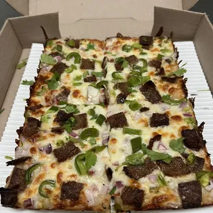 a pizza in a box