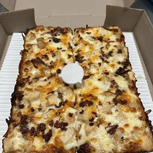 a pizza in a box