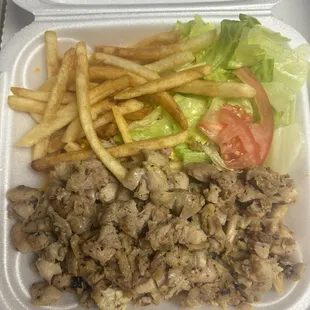 Chicken Over Rice no onions and sauce on the side