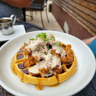 Chicken and waffles