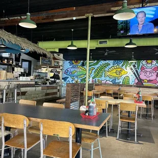 Inside seating and ordering area