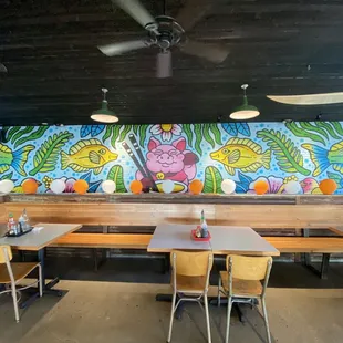 Their cute aquatic mural (: