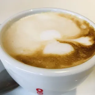 a cup of cappuccino