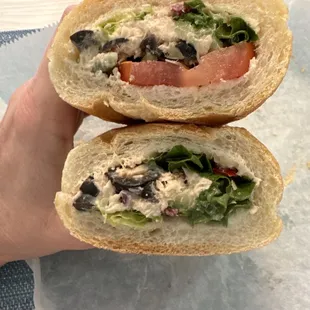 Tuna on a baguette