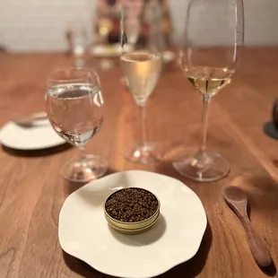 Kaluga Caviar, Creme Fraiche, Brioche and Chive