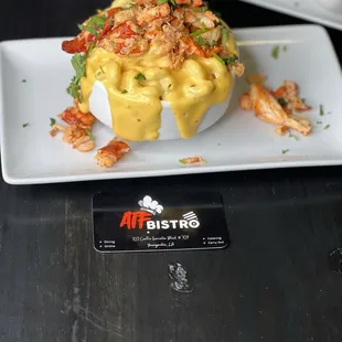 a plate of food on a table
